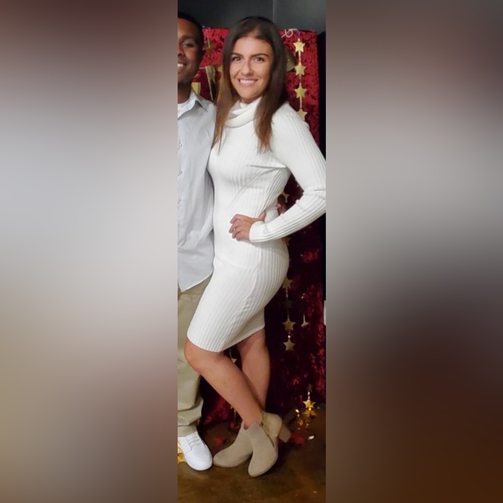 Fashion Nova White Ribbed Dress
